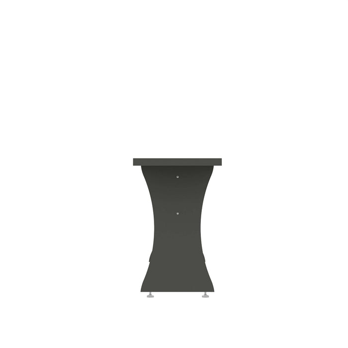 Coney Mid-Century Modern Dining Bench in Charcoal Gray - Set of 2 