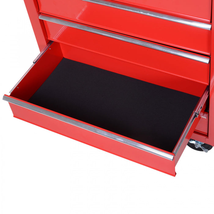 Homcom 5 Drawer Lockable Steel Tool Chest With Handle
