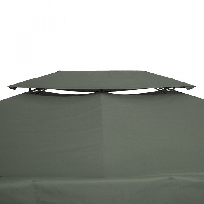 Outsunny 13.1' X 9.8' Gazebo Replacement Canopy 2 Tier Top Uv Cover Pavilion Garden Patio Outdoor, D