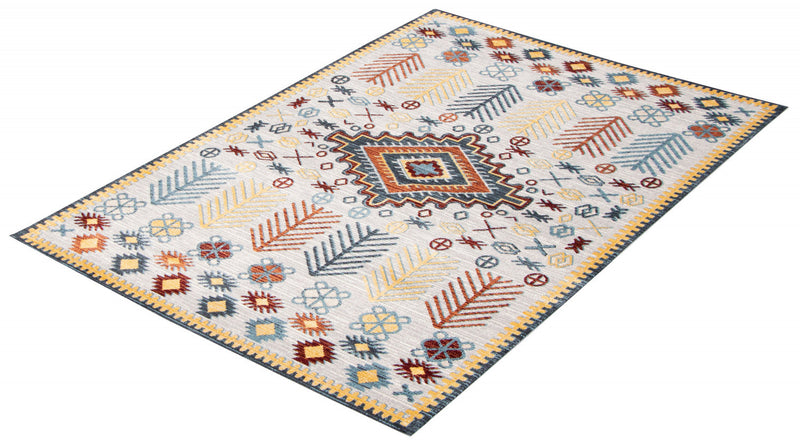 Gypsy Grey Machine Washable Area Rug - 5'0\" x 7'0\"