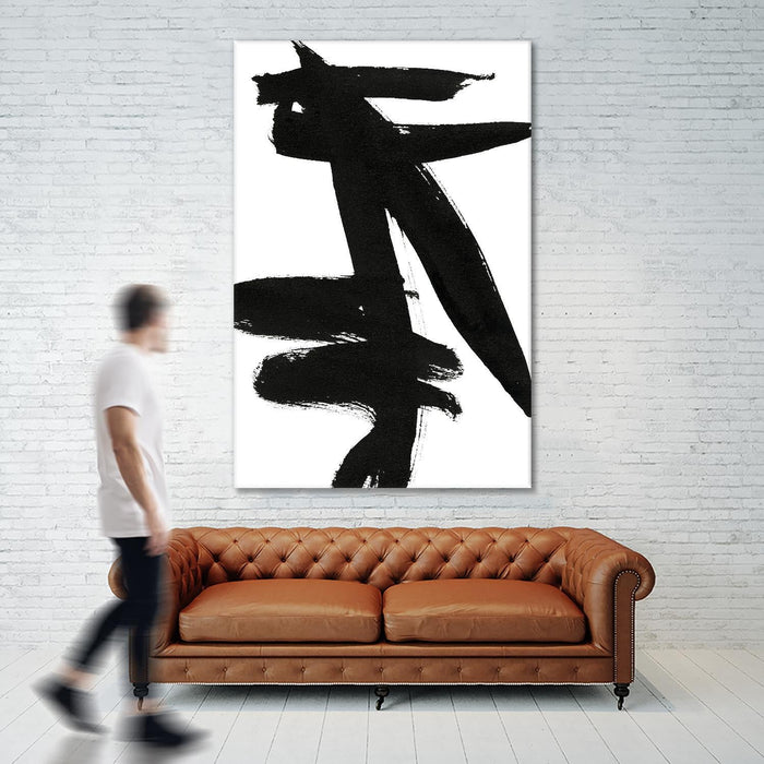 \"Composition In Black And White 9\" Giant Art 84x54 Wall Art