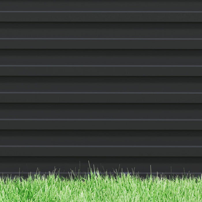 Outsunny Galvanized Raised Garden Bed, 5' x 3' x 2' Planter Box, Dark Grey