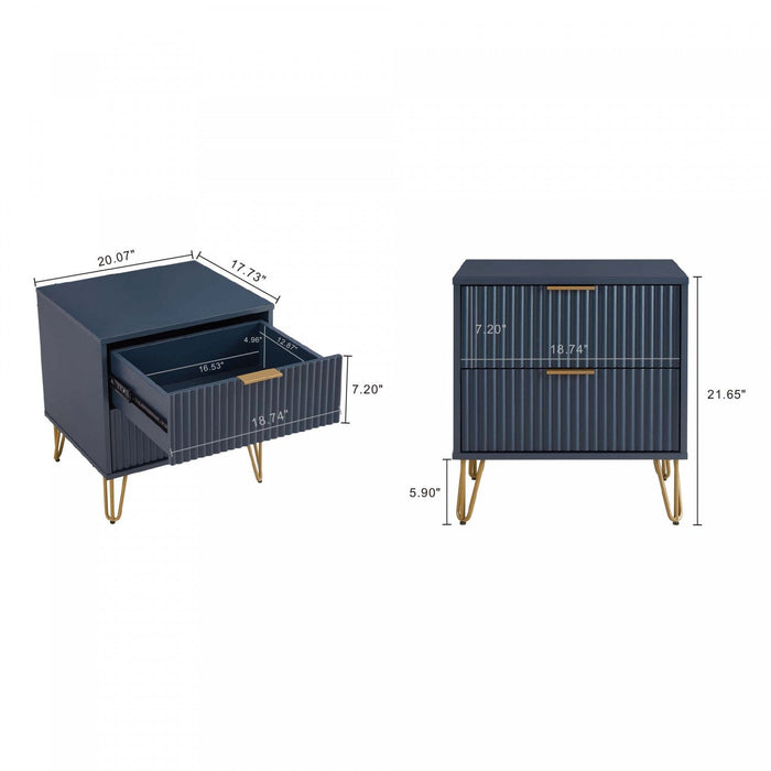 Dumbo Modern 2-Piece Dresser Set in Midnight Blue 