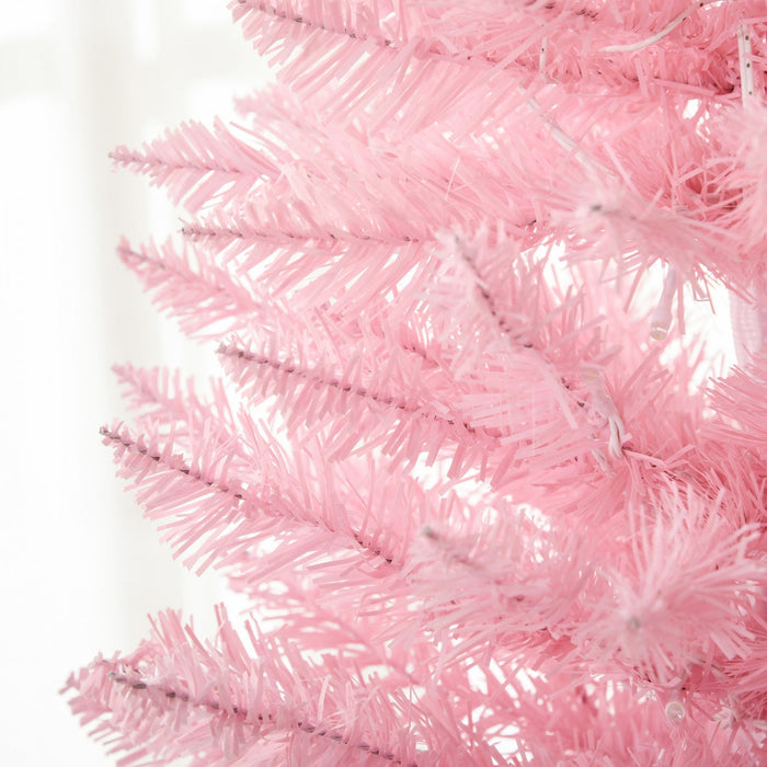 HOMCOM 7' Prelit Artificial Christmas Tree with Warm White LED Lights