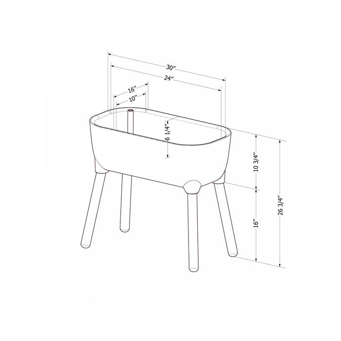 Dalya Raised Planter - Light Yellow
