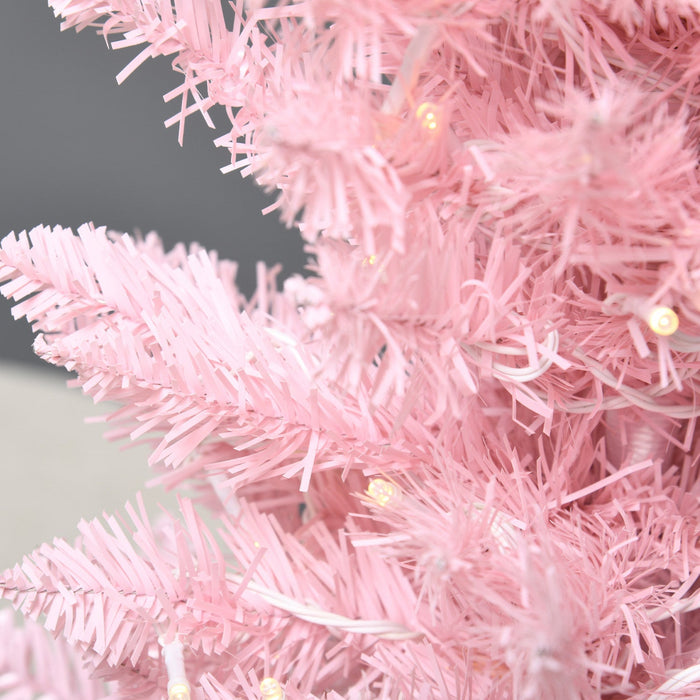 Homcom 6' Prelit Artificial Christmas Tree With Warm White Led Lights