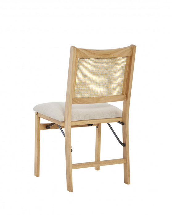 Bauer Fabric Cane Folding Dining Chair - Natural