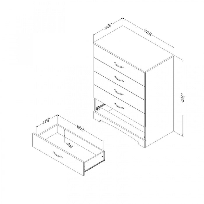 Step One 5-Drawer Chest - Chocolate