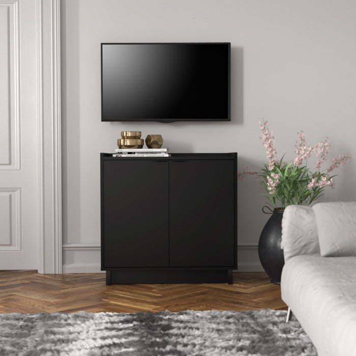 Prepac Simply Modern 2-Door Console Buffet - Black