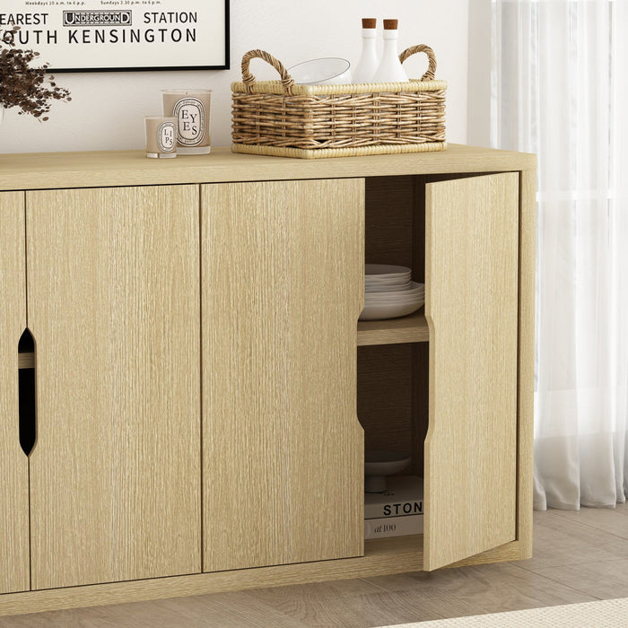 Rivington Modern 60\" Sideboard in Natural Oak Buffet 