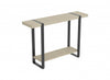 47” Console Table With 1 Shelf - Dark Taupe With Black Metal 