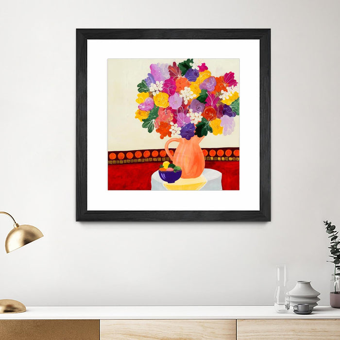 \"Taking In The Love\" Matted and Framed Black 30x30 Wall Art