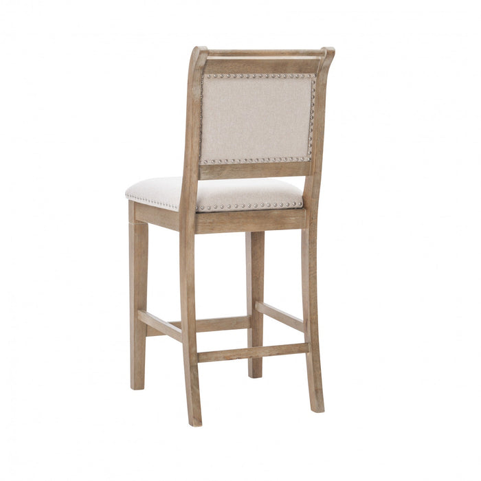 Emmy Fabric Counter-Height Stool - Grey