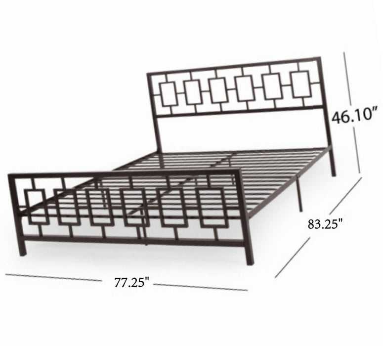 Henry Metal Bed Frame With Vintage Headboard,king Size,copper King Bed 