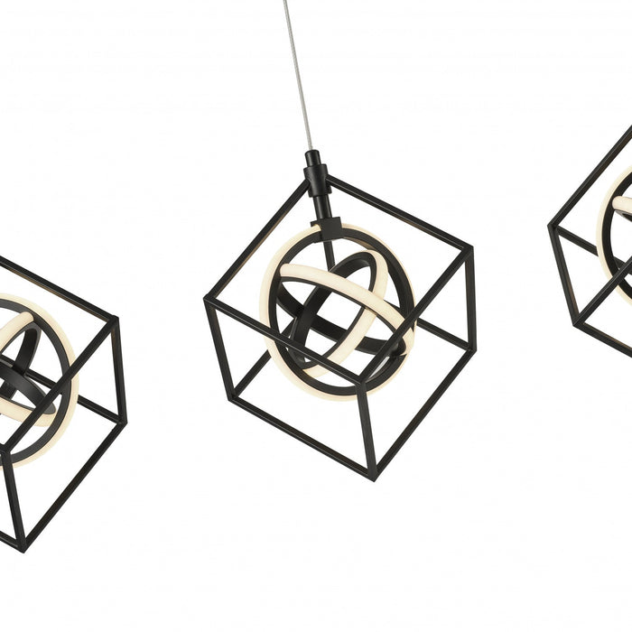 Tulip Collection Integrated LED 4-Light Island Light - Matte Black