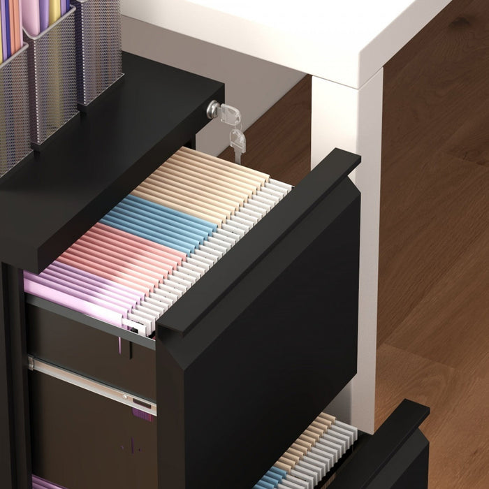 Vinsetto 2-drawer Vertical Filing Cabinet For Letter A4 Legal Size