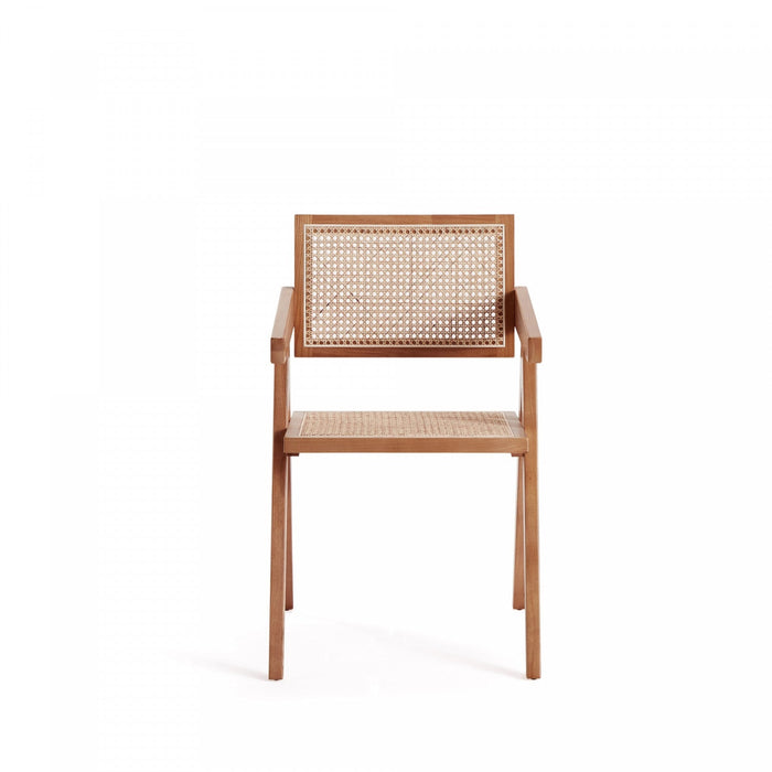 Hamlet Industry Chic Wood Armchair in Natural - Set of 2 Dining Chair 