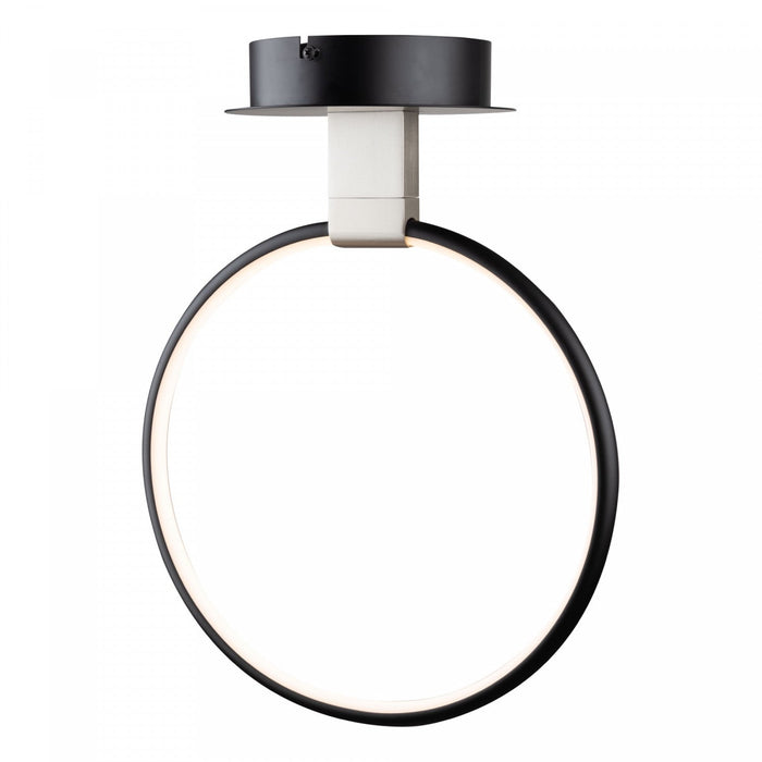 Halo Black Integrated LED Semi-Flush Mount
