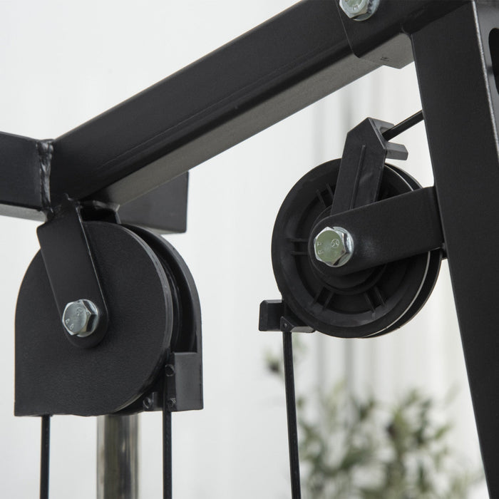 Soozier Home Gym Machine, Multifunction Gym Equipment With 99lbs Weight Stack For Back, Chest, Arm, 