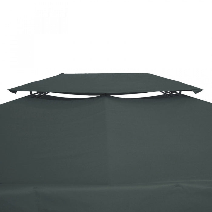 Outsunny 13.1' X 9.8' Gazebo Replacement Canopy 2 Tier Top Uv Cover Pavilion Garden Patio Outdoor, G