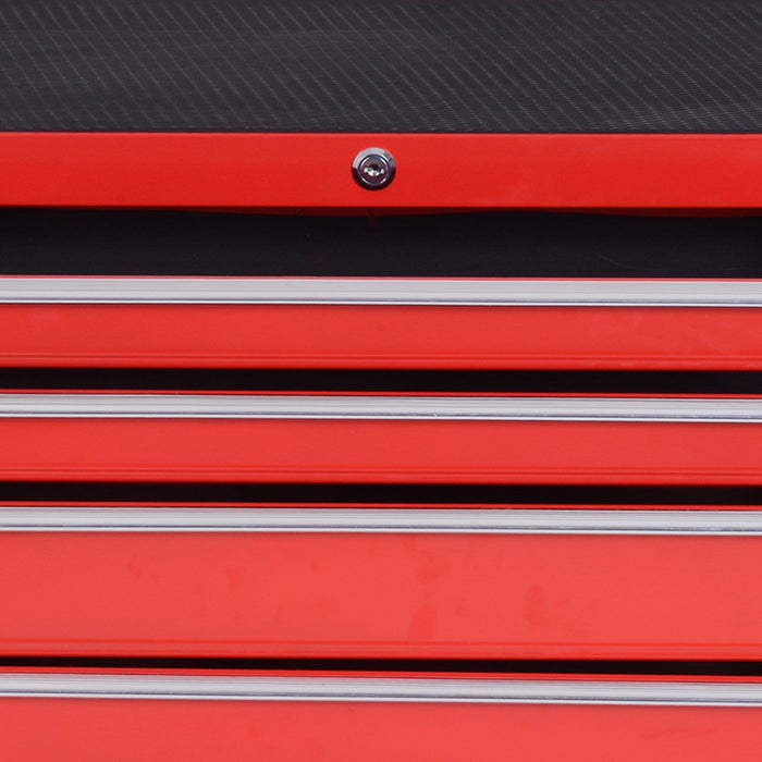 Homcom 7 Drawer Lockable Steel Tool Chest With Handle