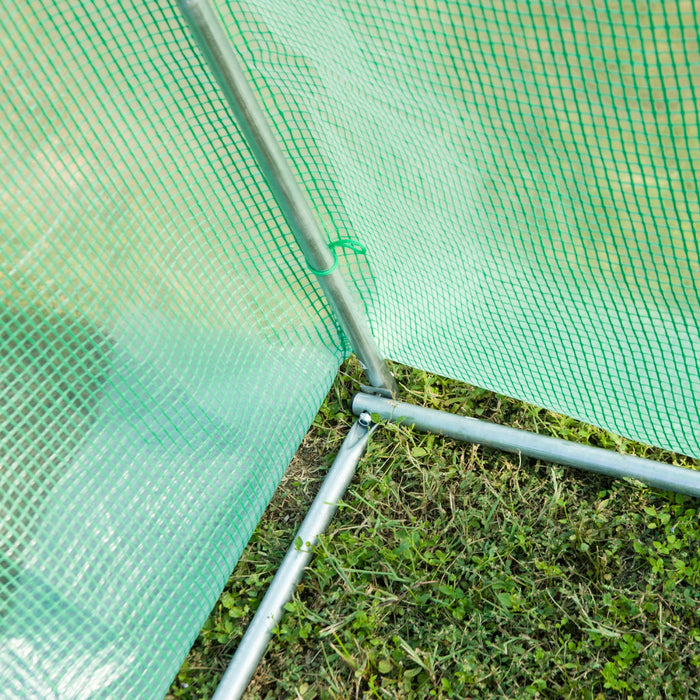 Outsunny 13' X 6.4' X 6.6' Steeple Walk-in Greenhouse Garden Plant Seed Grow Tent Polytennel With Wi