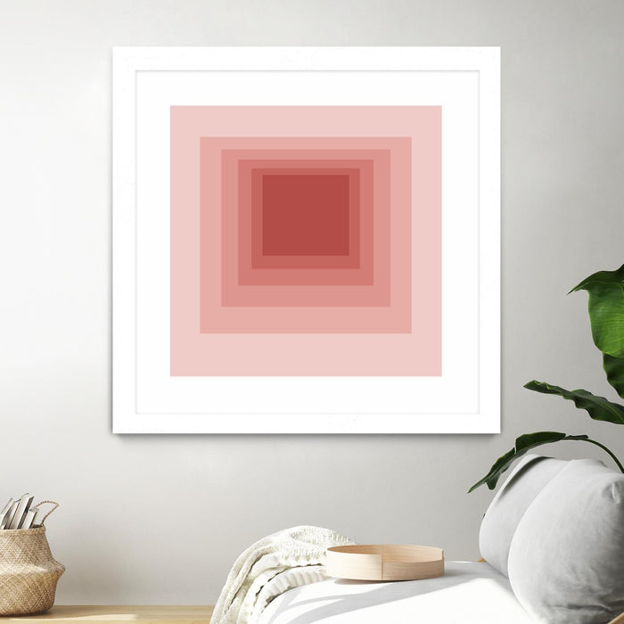 \"After Josef O\" Matted and Framed White 36x36 Wall Art