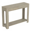 40” Console Table With 2 Drawers And Shelf - Dark Taupe 