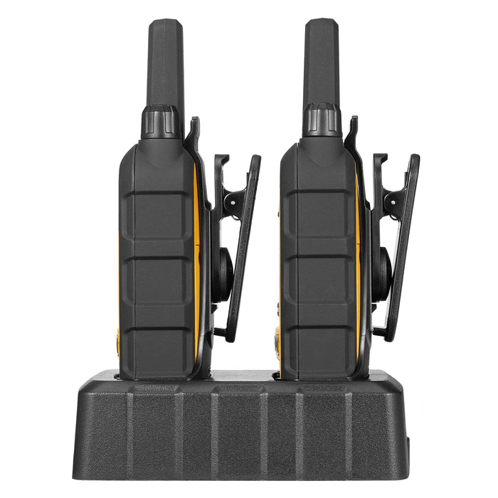 2 Dewalt Dxfrs300 Walkie Talkies - 1 Watt, Heavy Duty, 22 Channel Long Range Two Way Radios