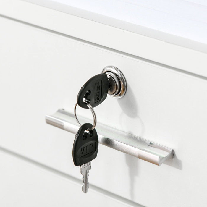 Vinsetto File Cabinet With Lock And Hanging Rail