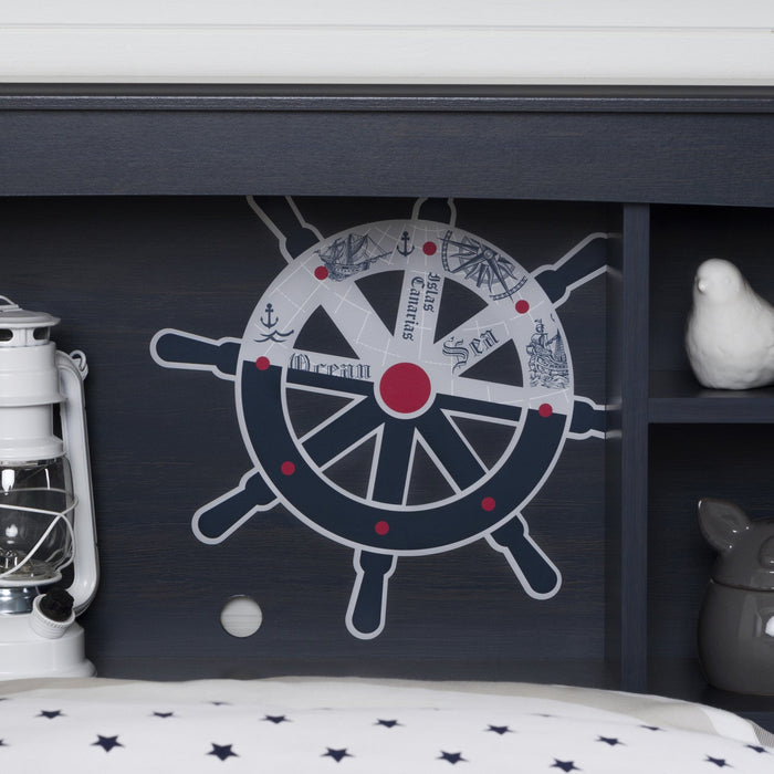 Aviron Twin Bookcase Headboard - Blueberry 