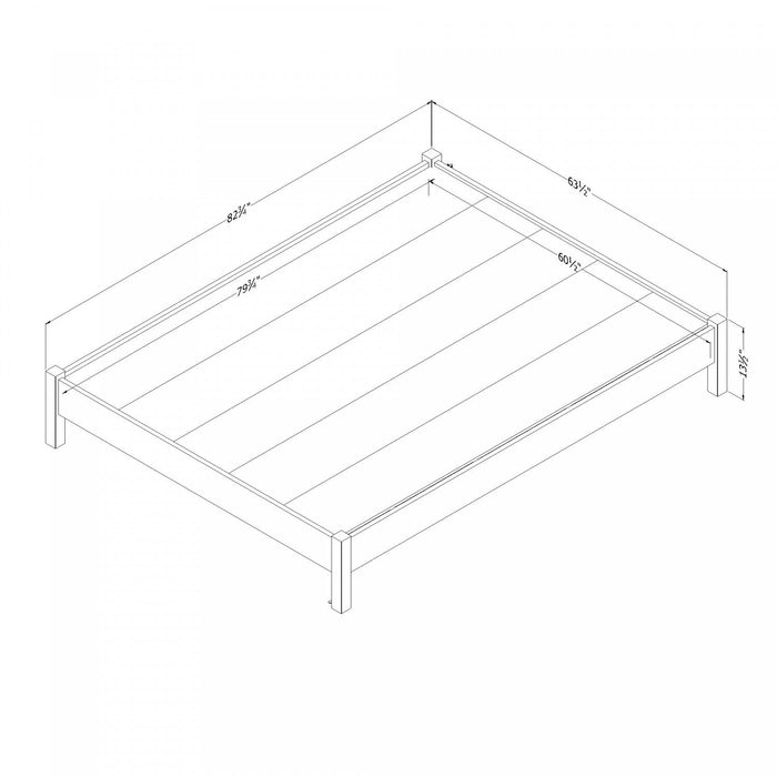 Step One Essential Queen Platform Bed - Nordik Oak 