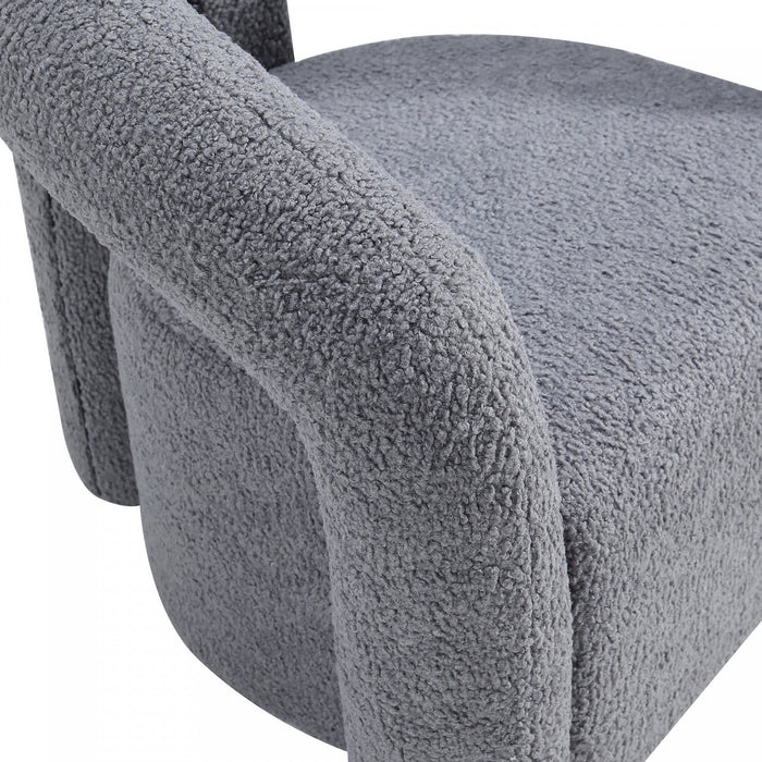 Darian Modern Boucle Lounge Chair in Gray - Set of 2 