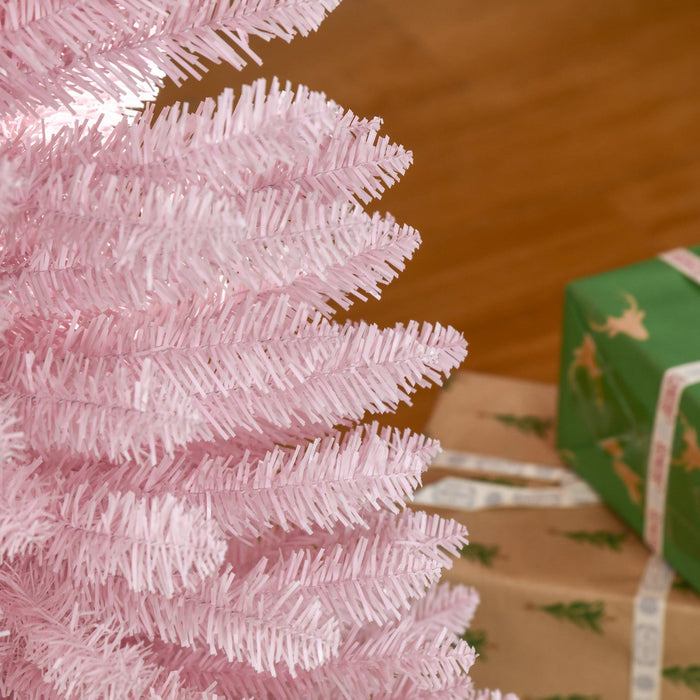 Homcom Pencil Christmas Tree, Slim Xmas Tree With Realistic Branches