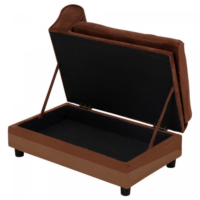 Pawhut Pet Sofa Dog Couch Chaise Lounge Pet Bed With Storage Function Small Sized Dog Various Cat Sp