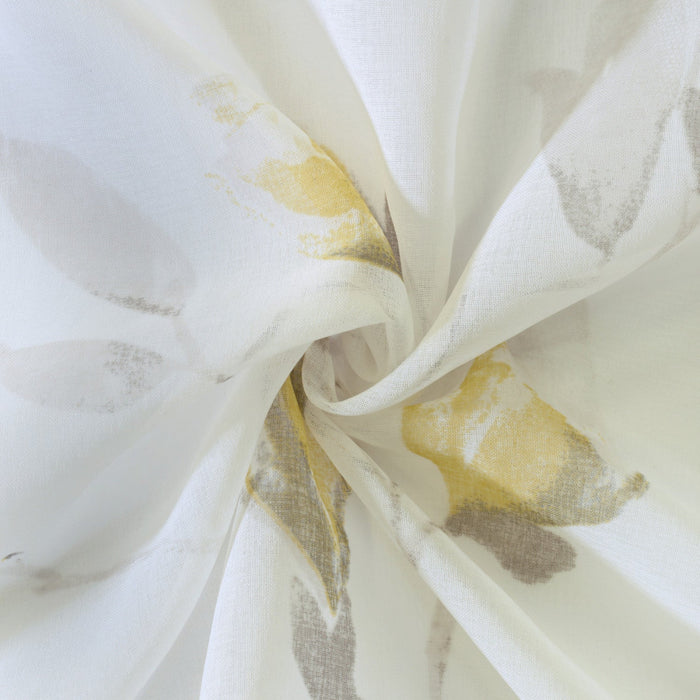 Habitat Symphony Yellow Sheer Grommet Curtain Panel - 52 x 84