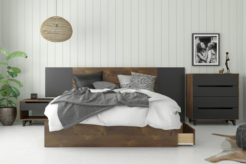Nordika Queen Platform Bed - Truffle 