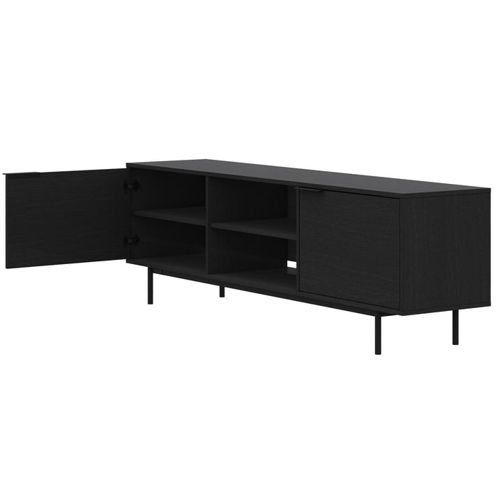 Nordika Hamilton 70\" TV Stand with 2 Storage Cabinets - Black 