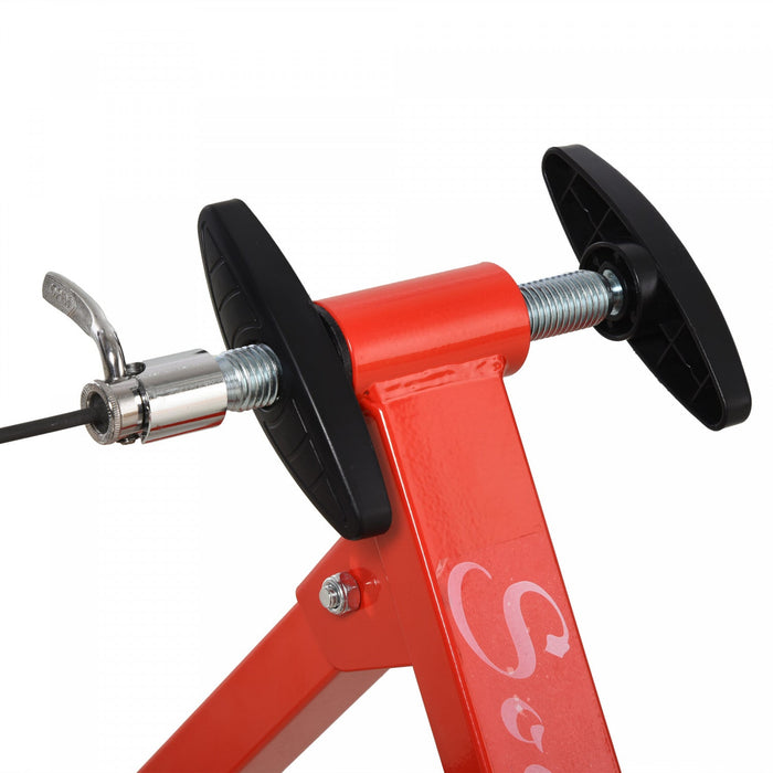 Soozier Bike Trainer Magnetic Bicycle Stand Indoor Exerciser W/ Quick Release Skewer, 5 Levels Resis