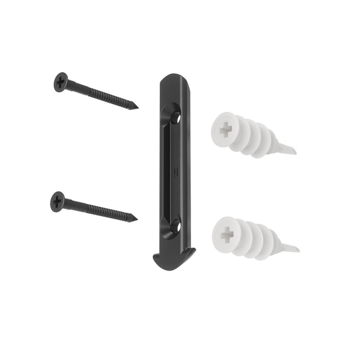 Umbra Loop Matte Black Expandable 1\" Curtain Rod - 42\"-120\" 