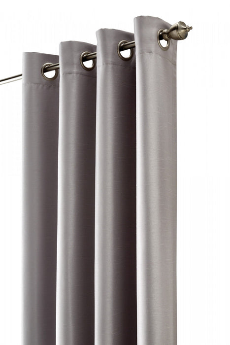 Thermalogic Antique Silver Pearl Satin Room Darkening Grommet Curtain Panel - 52 x 84