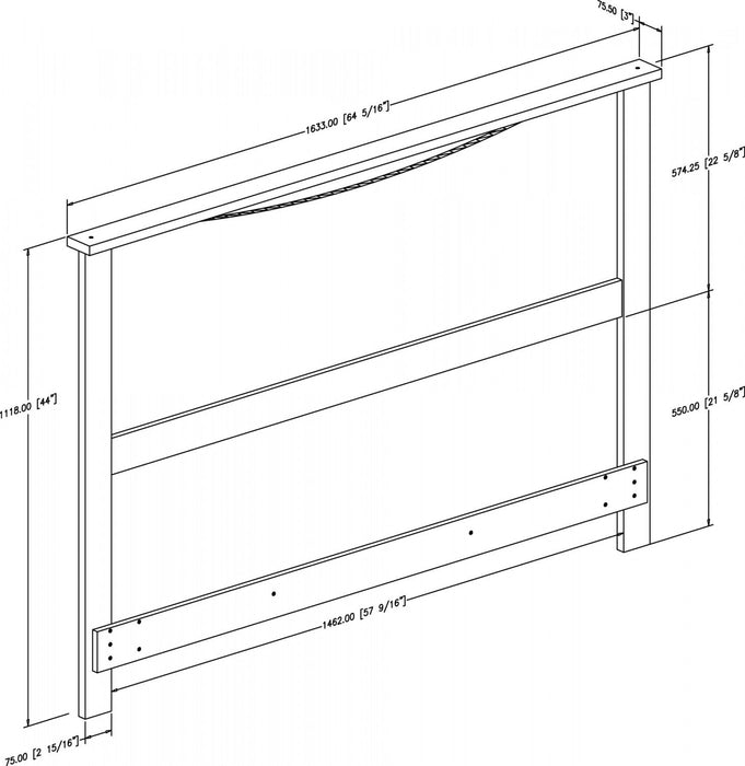 Step One Headboard - Modern Style - Pure Black 