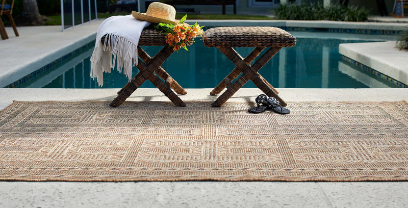 Hazel Transitional 6'6\" x 9'0\" Area Rug in Ivory Indoor Area Rug 