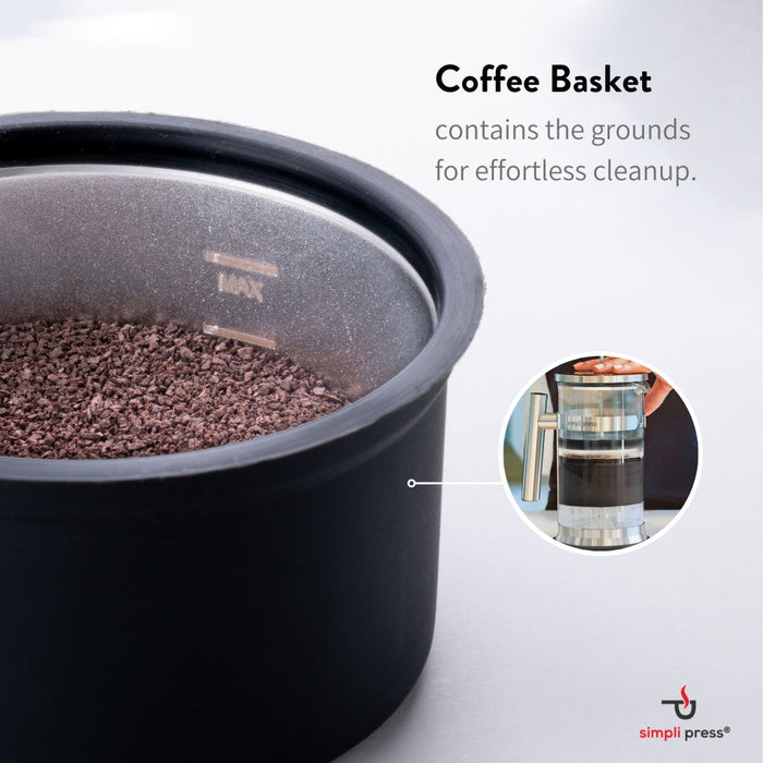 Simpli Press Eco-Concious Premium Coffee Press - SIM-340-BLA