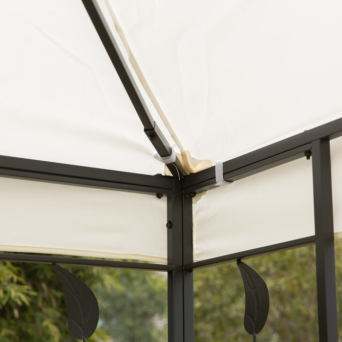 Outsunny 10' X 10' Outdoor Garden Metal Gazebo Patio Canopy Marquee Patio Party Tent Canopy Shelter 