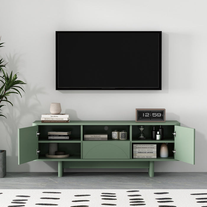 Ella Modern 59\" TV Stand in Sage Green 
