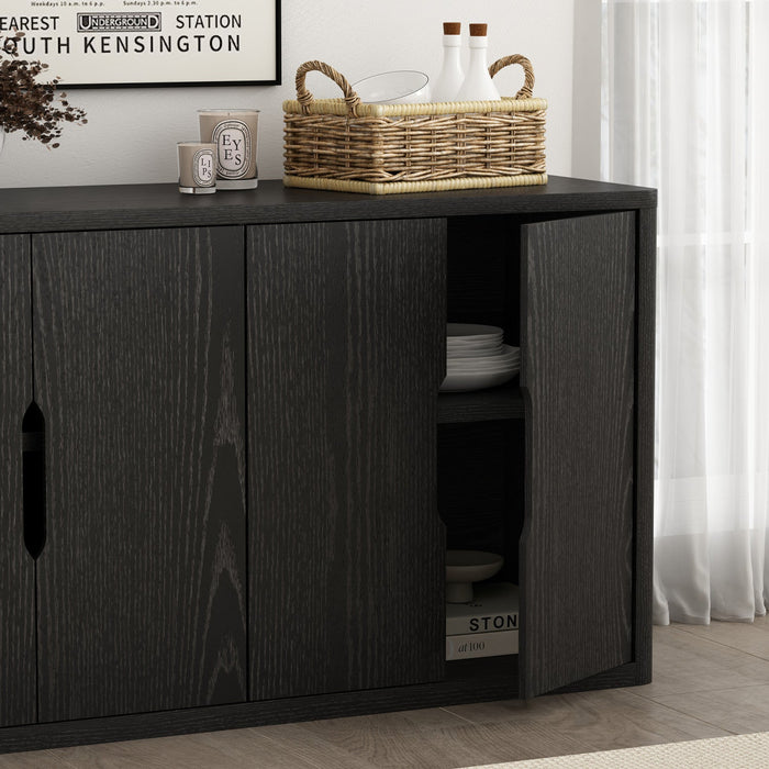 Rivington Modern 60\" Sideboard in Black Buffet 