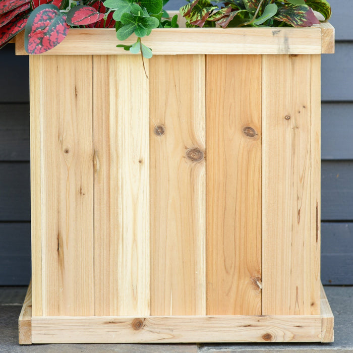 Outsunny Raised Garden Bed Plant Stand Wooden Garden Planter & Bench Combination Garden Raised Bed F