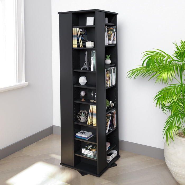 36 Adjustable Shelves Multimedia Storage - Black 