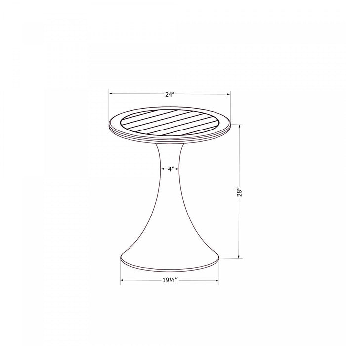 Dalya Patio Bistro Table - Sage Green